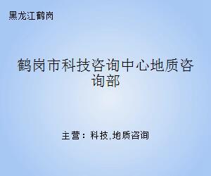 鶴崗市科技咨詢中心地質(zhì)咨詢部 科技中介服務(wù)的橋梁與支撐